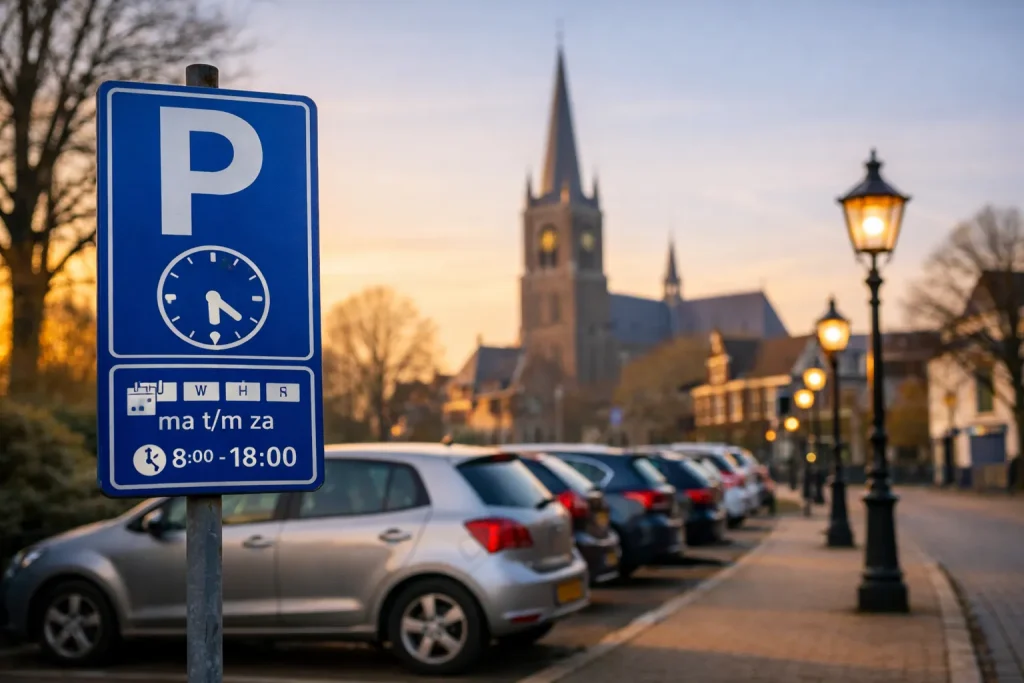 Parkeerbord bij parkeerplaats in Waalwijk